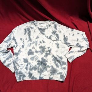 Spiritual Gangster Sweatshirt Pullover Tie Dye Blue White Medium EUC Like New